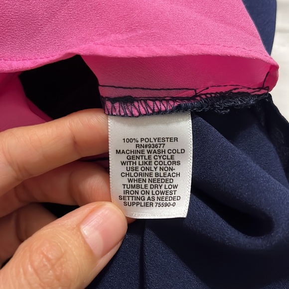 Project Runway women’s color block twist front shirt dress, small, pink and blue - Picture 6 of 6